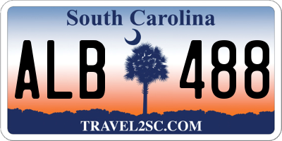 SC license plate ALB488