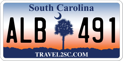 SC license plate ALB491