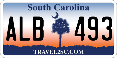 SC license plate ALB493