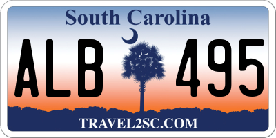 SC license plate ALB495