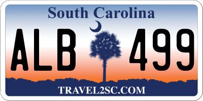 SC license plate ALB499