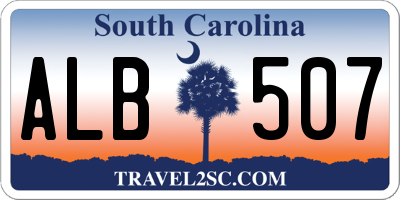 SC license plate ALB507