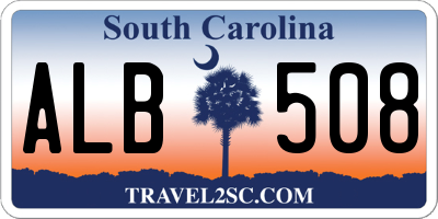 SC license plate ALB508