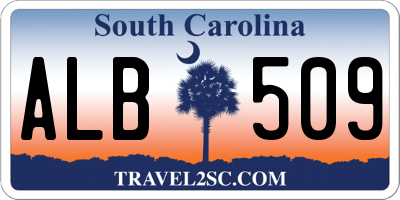 SC license plate ALB509