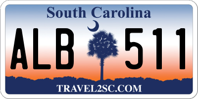 SC license plate ALB511