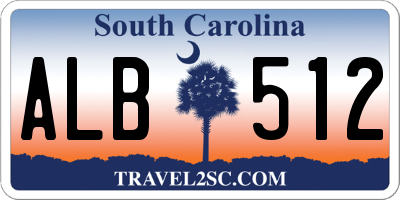 SC license plate ALB512