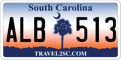 SC license plate ALB513