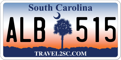 SC license plate ALB515