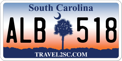 SC license plate ALB518