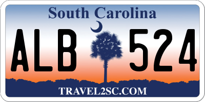 SC license plate ALB524