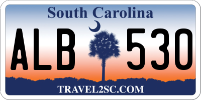 SC license plate ALB530