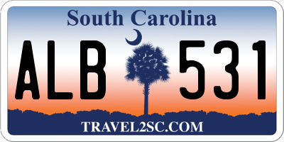 SC license plate ALB531