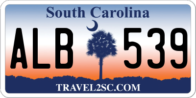 SC license plate ALB539