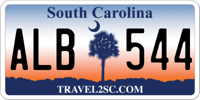 SC license plate ALB544