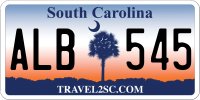 SC license plate ALB545