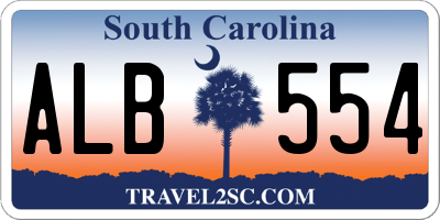 SC license plate ALB554