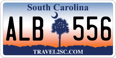 SC license plate ALB556