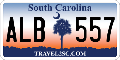 SC license plate ALB557