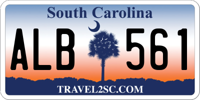 SC license plate ALB561