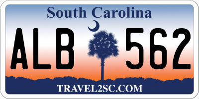 SC license plate ALB562
