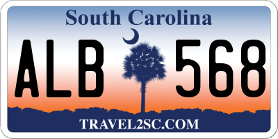 SC license plate ALB568