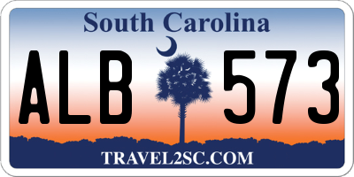 SC license plate ALB573