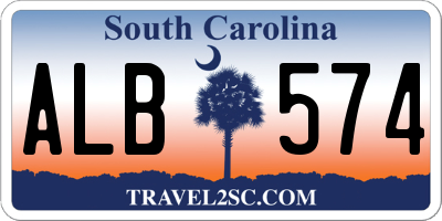 SC license plate ALB574
