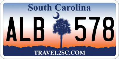 SC license plate ALB578