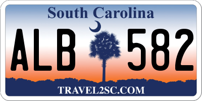 SC license plate ALB582