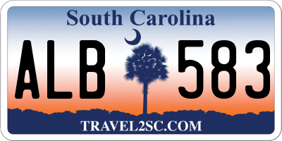 SC license plate ALB583