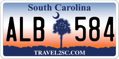 SC license plate ALB584