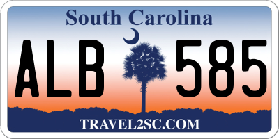 SC license plate ALB585