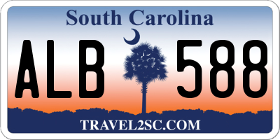 SC license plate ALB588