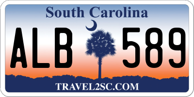 SC license plate ALB589