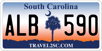 SC license plate ALB590