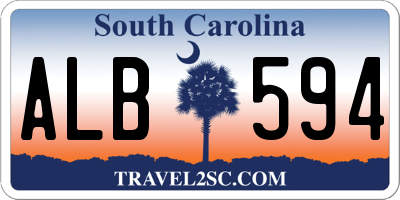 SC license plate ALB594
