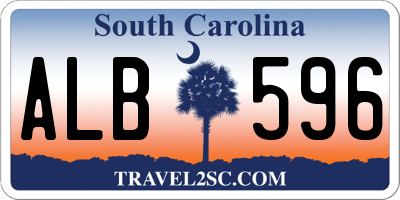 SC license plate ALB596