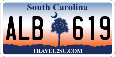 SC license plate ALB619