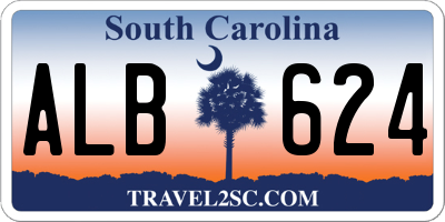 SC license plate ALB624