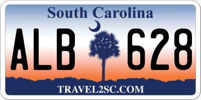 SC license plate ALB628
