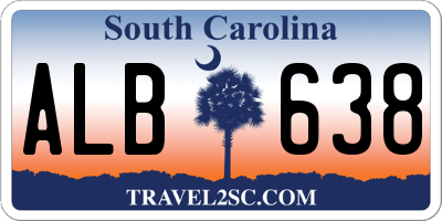 SC license plate ALB638