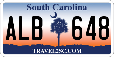 SC license plate ALB648