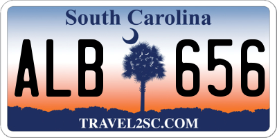 SC license plate ALB656