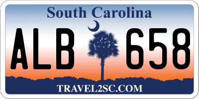 SC license plate ALB658