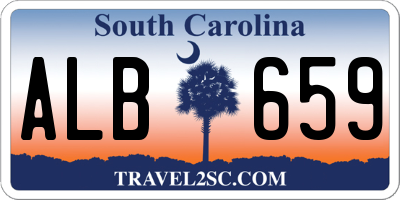 SC license plate ALB659