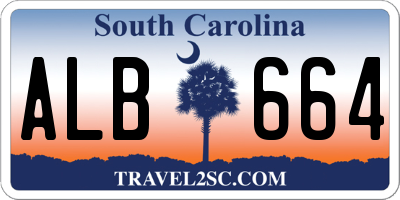 SC license plate ALB664