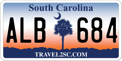 SC license plate ALB684