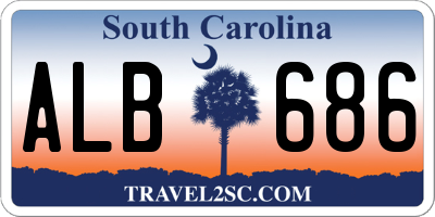 SC license plate ALB686
