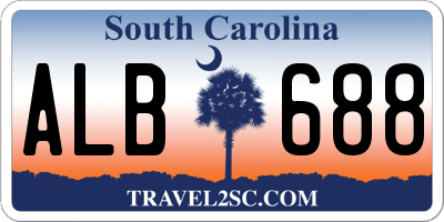 SC license plate ALB688