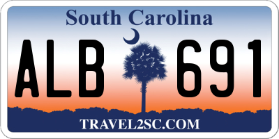 SC license plate ALB691